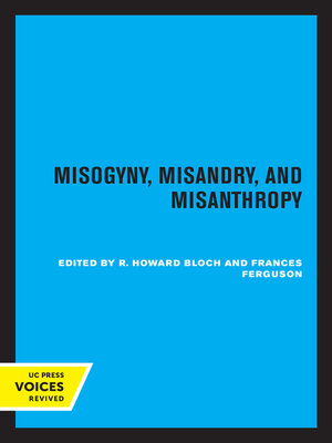 cover image of Misogyny, Misandry, and Misanthropy
